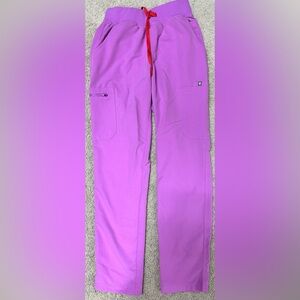 Women’s Figs Scrub Set - top and bottom both size small, vibrant purple